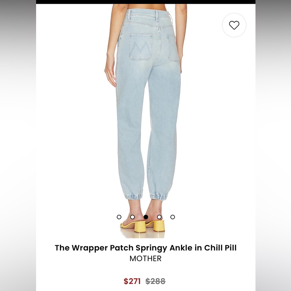 Mother Wrapper Patch Springy Ankle Jeans - image 5